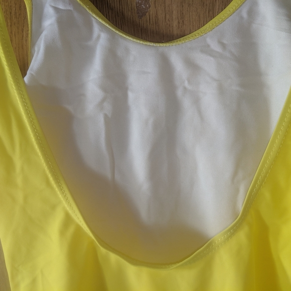 Bright neon yellow "MELANIN" bathing suit. - Picture 6 of 7